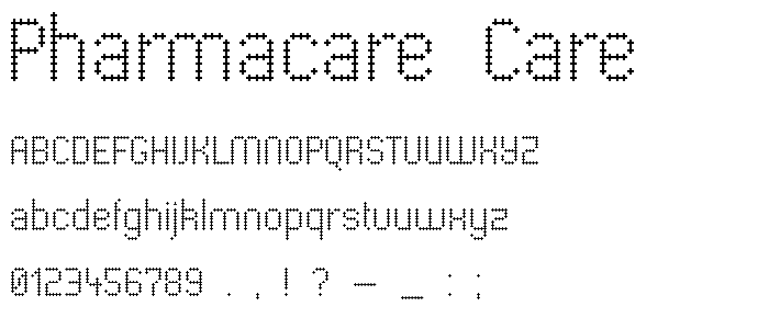 PharmaCare care font